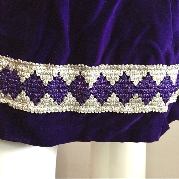 Vintage 1960s Velvet Mod Dress Gogo - Picture 7 of 14